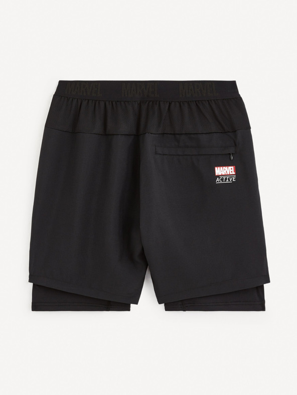Celio Crne sportske kratke hlače Celio Marvel Hulk