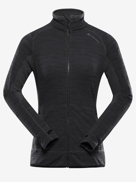 ALPINE PRO Crni ženski brzosušeći sweatshirt s cool-dry Alpine Pro ONNECA