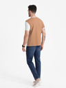 Ombre Clothing Smeđa muška majica kratkih rukava Ombre Clothing