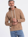 Ombre Clothing Ombre Clothing Muška smeđa klokanska majica s kapuljačom