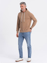 Ombre Clothing Ombre Clothing Muška smeđa klokanska majica s kapuljačom