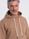 Ombre Clothing Ombre Clothing Muška smeđa klokanska majica s kapuljačom