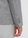 Ombre Clothing Sivi muški karirani sako s mješavinom vune Ombre Clothing