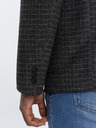 Ombre Clothing Tamno sivi muški karirani sako s mješavinom vune Ombre Clothing