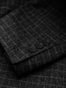 Ombre Clothing Tamno sivi muški karirani sako s mješavinom vune Ombre Clothing