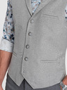 Ombre Clothing Svijetlosivi muški prsluk s kragnom Ombre Clothing