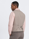 Ombre Clothing Bež muški prsluk s kragnom Ombre Clothing