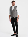 Ombre Clothing Sivi muški prsluk bez revera Ombre Clothing