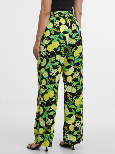 Orsay Crno-žute ženske hlače s uzorkom ORSAY