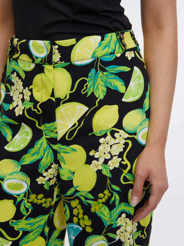 Orsay Crno-žute ženske hlače s uzorkom ORSAY