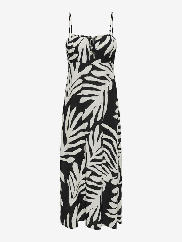 ONLY Crna ženska midi haljina s uzorkom ONLY Nova