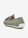 Rieker Rieker zelene ženske mokasine od brušene kože