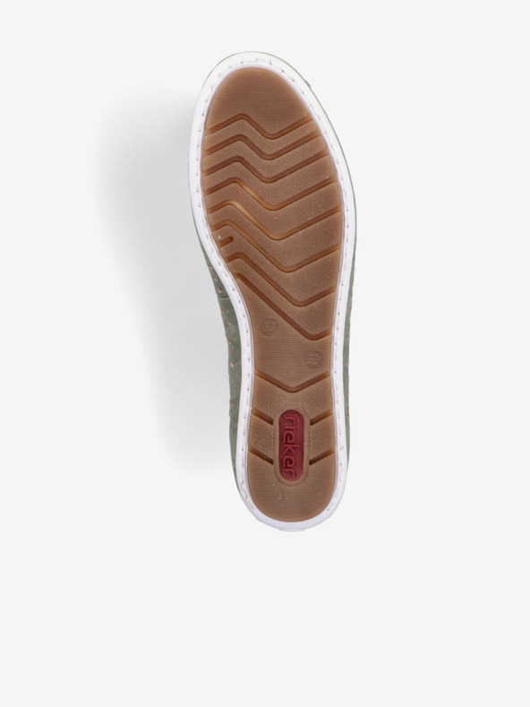 Rieker Rieker zelene ženske mokasine od brušene kože