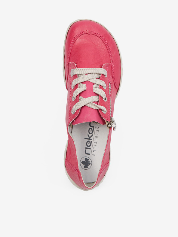 Rieker Rieker tamno ružičaste ženske kožne tenisice