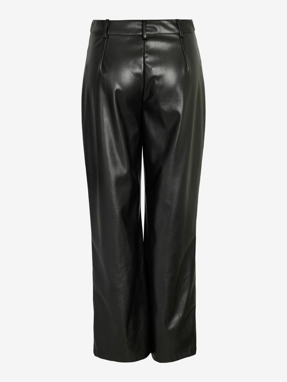 Noisy May Ženske crne kožne hlače Noisy May Andy