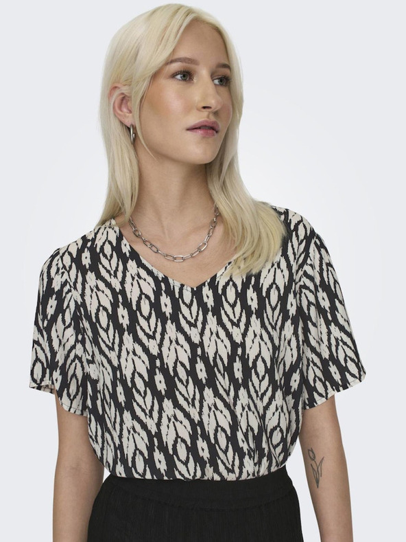 ONLY Crna ženska bluza s uzorkom ONLY Susan