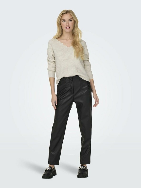 ONLY Krem ženski džemper ONLY Gabriel