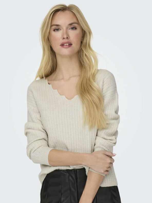 ONLY Krem ženski džemper ONLY Gabriel
