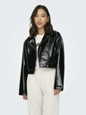 ONLY Crna ženska kožna jakna ONLY Simone