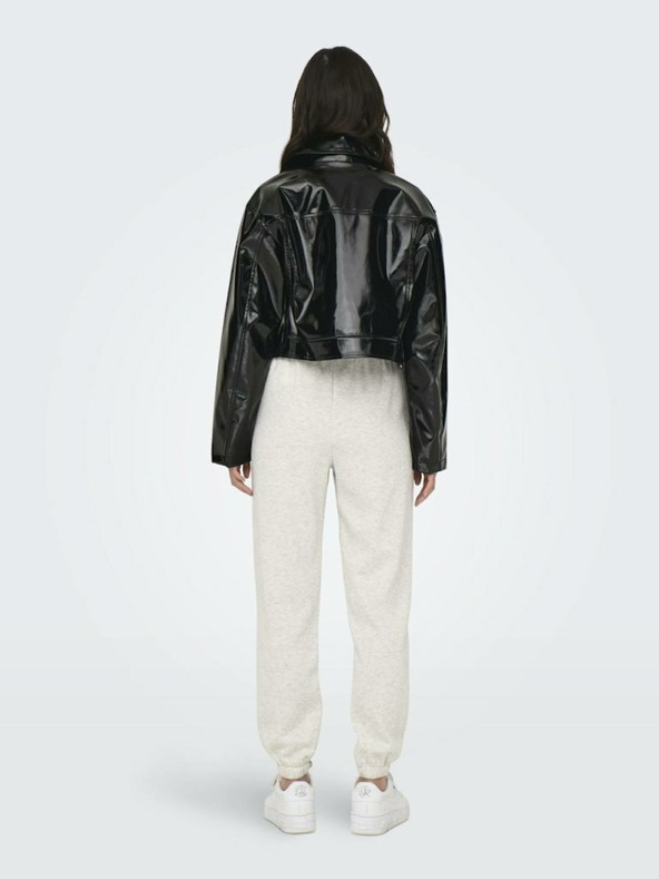 ONLY Crna ženska kožna jakna ONLY Simone