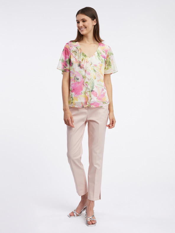 Orsay Ružičasto bijela ženska cvjetna bluza ORSAY