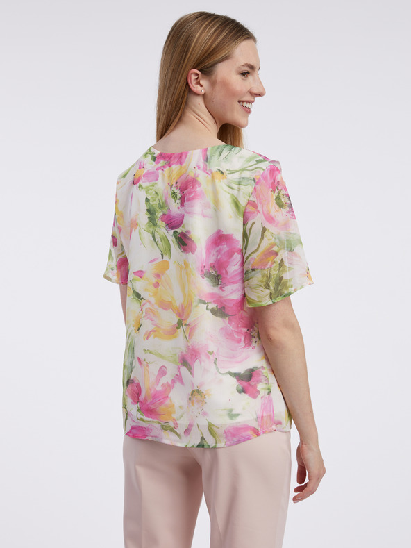 Orsay Ružičasto bijela ženska cvjetna bluza ORSAY