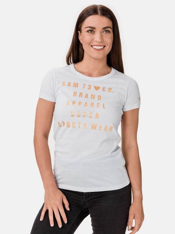 Sam 73 Bijela ženska majica s printom SAM 73 Penny