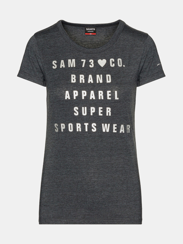 Sam 73 Tamno siva ženska majica s printom SAM 73 Penny
