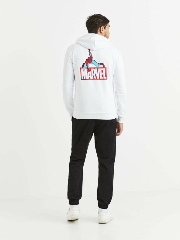 Celio Bijeli muški sweatshirt Celio Lvespidsw