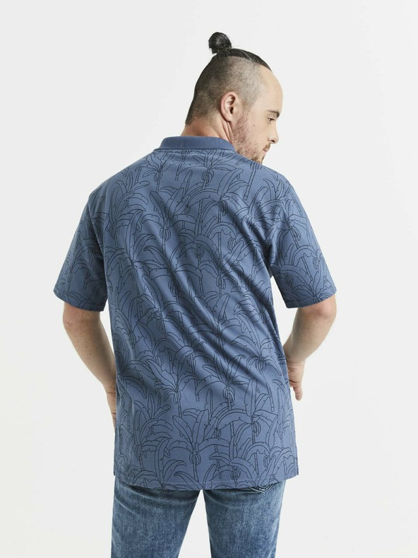 Celio Plava muška polo majica Celio s uzorkom
