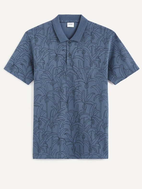 Celio Plava muška polo majica Celio s uzorkom