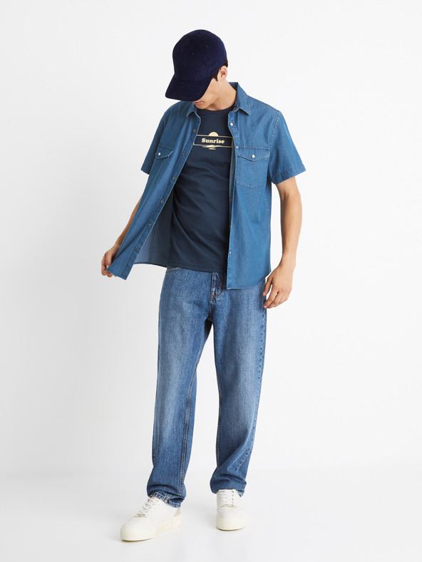 Celio Plave traperice opuštenog kroja Celio C75 Coback2