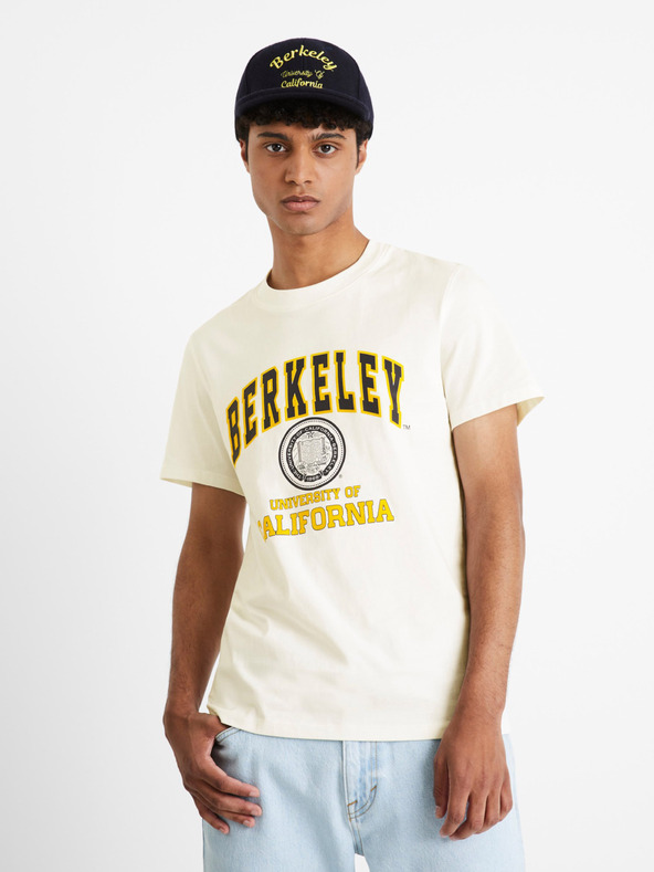 Celio Žuto-bijela muška majica sveučilišta Celio Berkeley