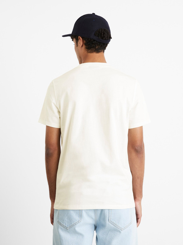 Celio Žuto-bijela muška majica sveučilišta Celio Berkeley