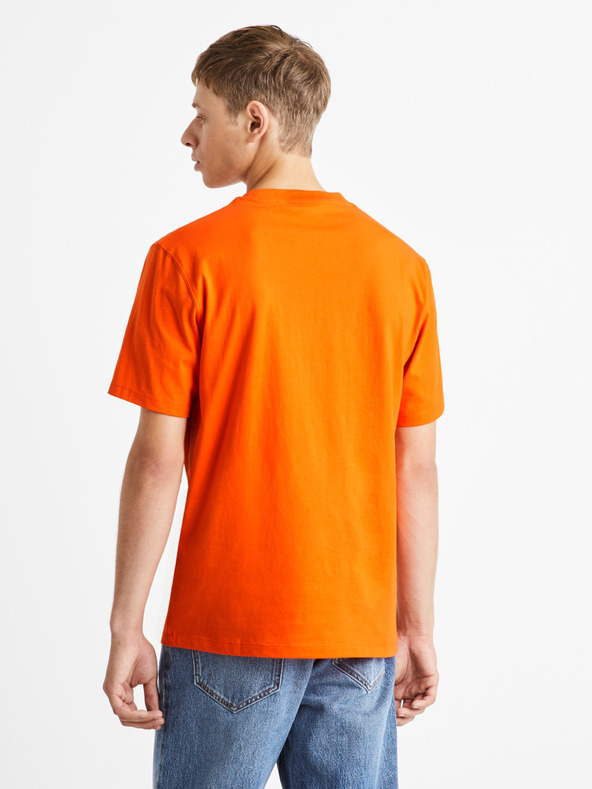 Celio Narančasta muška majica kratkih rukava Sveučilišta Celio Florida