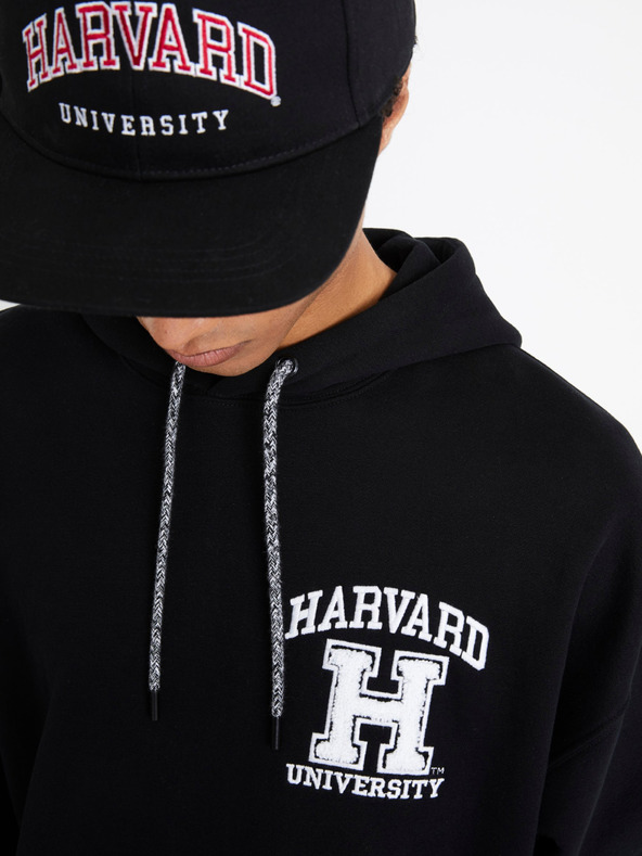 Celio Crna muška majica s kapuljačom Sveučilišta Celio Harvard