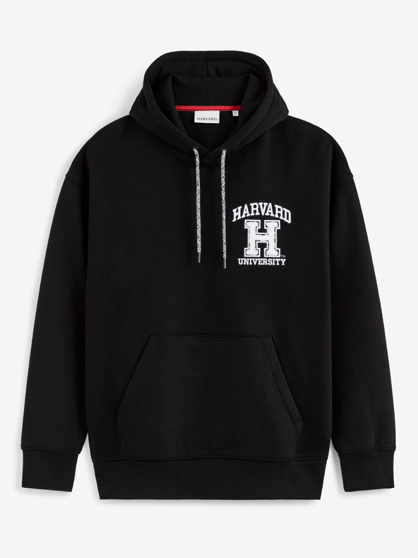 Celio Crna muška majica s kapuljačom Sveučilišta Celio Harvard