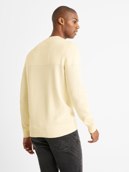 Celio Celio Cebbublo krem ​​pulover za muškarce