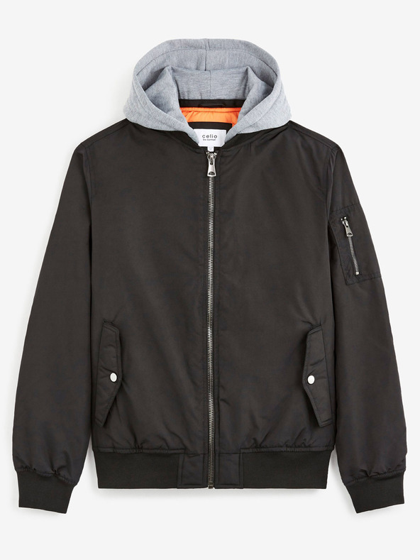 Celio Crna muška bomber jakna s kapuljačom marke Celio Cujameshoo