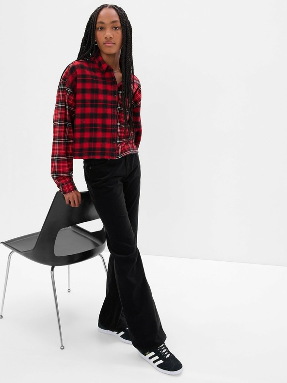 GAP Dječje baršunaste bootcut traperice GAP