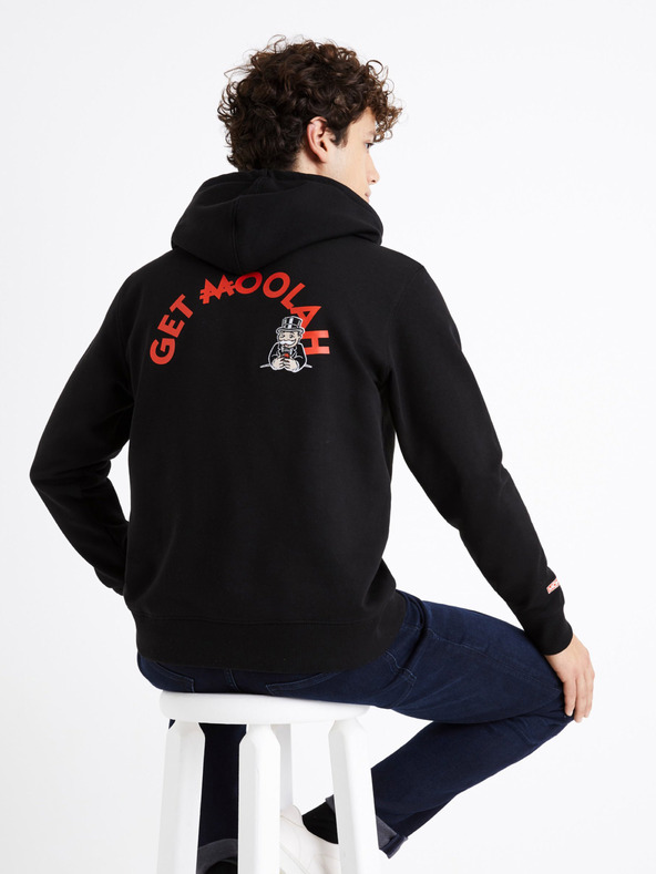Celio Crna muška majica s printom Celio Monopoly