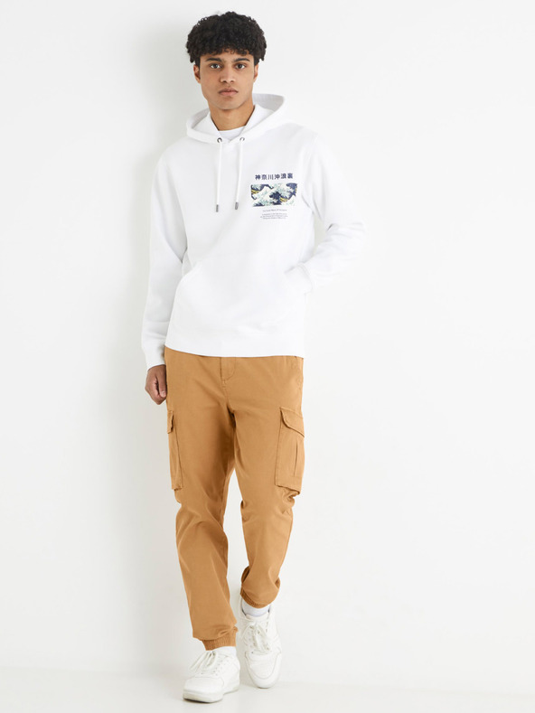 Celio Bijela majica s kapuljačom Celio Hokusai