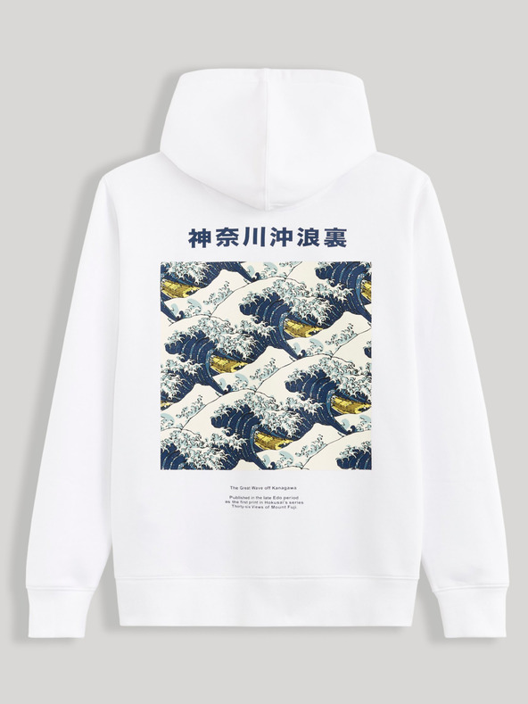 Celio Bijela majica s kapuljačom Celio Hokusai