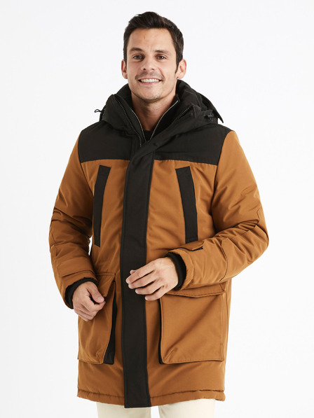 Celio Celio Cubicol smeđa parka jakna