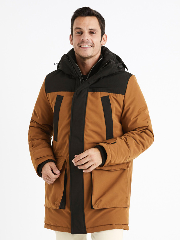 Celio Celio Cubicol smeđa parka jakna