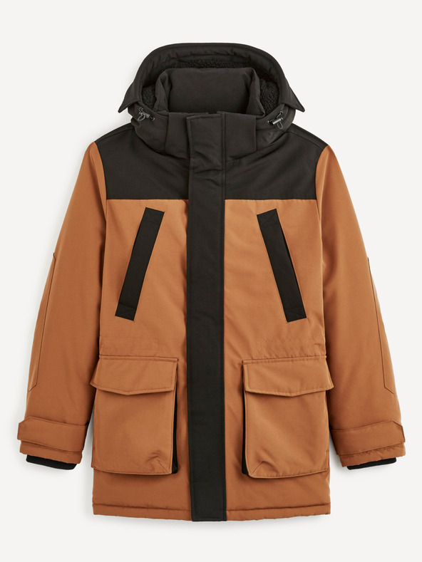 Celio Celio Cubicol smeđa parka jakna