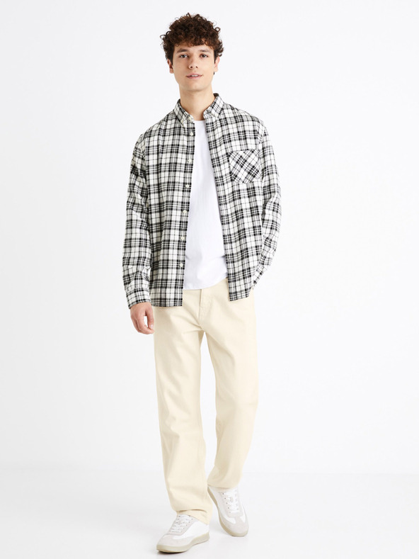 Celio Celio Canewto crna karirana flanelska košulja