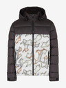 O'Neill Bijelo-crna muška zimska jakna s uzorkom O'Neill O'RIGINALS PUFFER JACKET