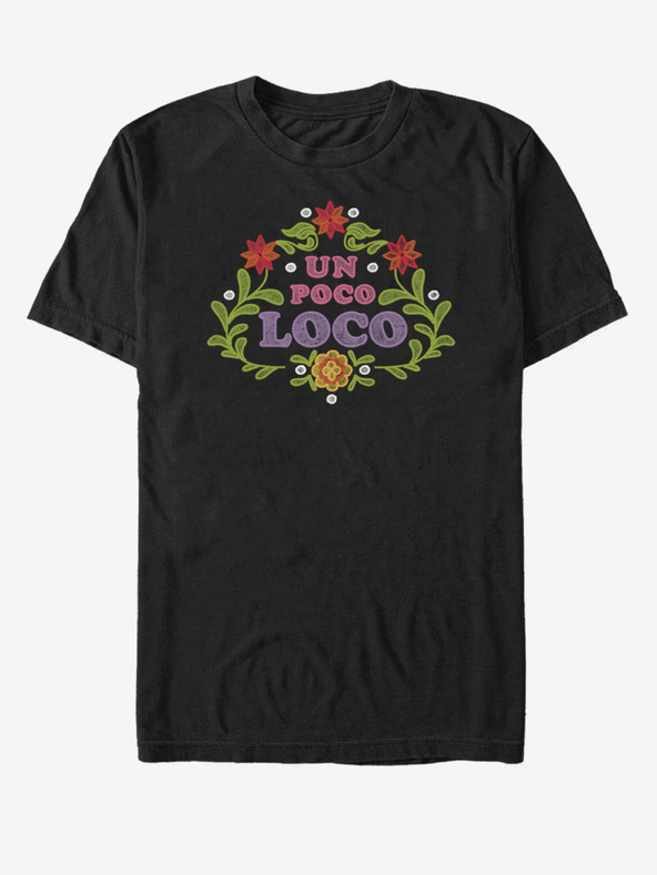 ZOOT.Fan Crna unisex majica s ZOOT.Fan Un Poco Loco Floral Emb Pixar printom