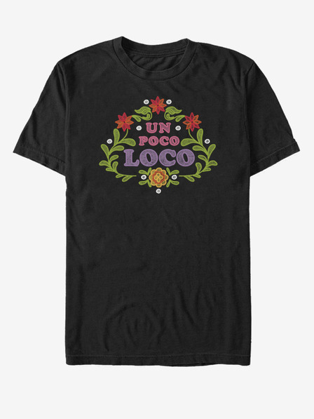 ZOOT.Fan Crna unisex majica s ZOOT.Fan Un Poco Loco Floral Emb Pixar printom